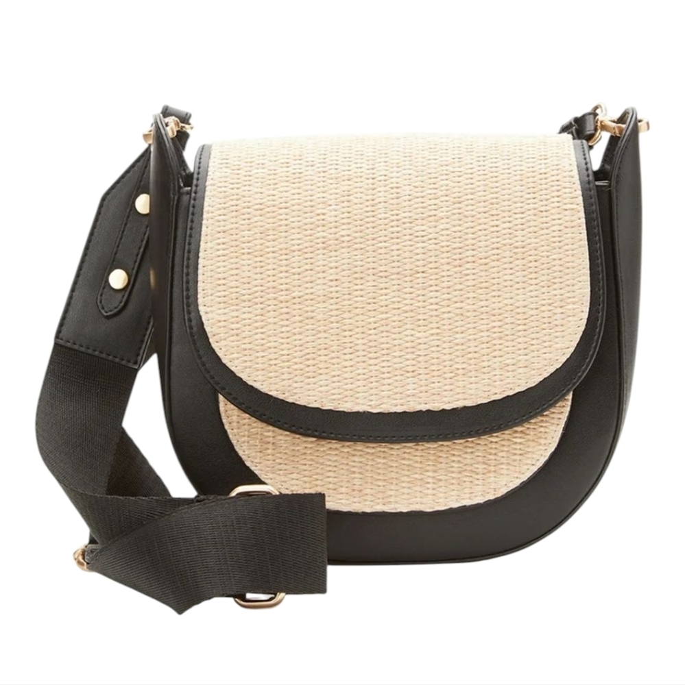 Crossbody Woven Saddle bag
